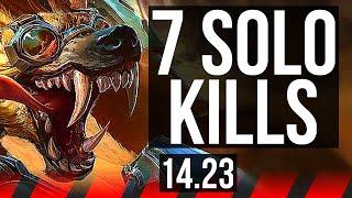 WARWICK vs ILLAOI (TOP) | 7 solo kills, 1600+ games, 11/3/5, Dominating | KR Master | 14.23