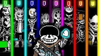 Ink!sans fight 0.39　Phase3-EX AllBosses (HP198)