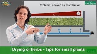 Drying of herbs and hops - Tips for small drying plants (SusOrganic; CORE Organic)