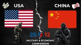 China vs USA: Economic & Military Power Comparison 2025 | Superpower Showdown!