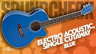 SOUNDCHECK Single Cutaway Electro Acoustic Guitar by Gear4music, Blue | Gear4music Guitars