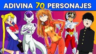 Adivina 70 Personajes de ANIME ️ | Quiz de Anime | Adivina los Personajes 