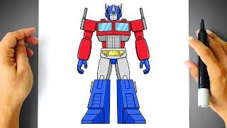 Como DESENHAR o OPTIMUS PRIME - Cómo DIBUJAR a OPTIMUS PRIME - TRANSFORMERS - Drawing Tutorial