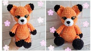 ПЛЮШЕВАЯ ЛИСИЧКА ВЯЗАНАЯ КРЮЧКОМcrochet foxgehäkelter Fuchs