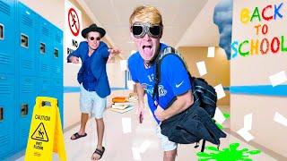 Surviving The First Day Of School! (Don't Get Sent To Detention Challenge)