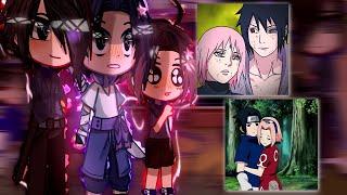 Sasuke's react to Sakura&Sarada//gacha reaction//Naruto////Satborn