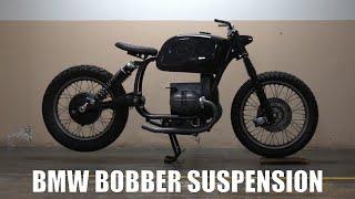 Dropping this thing on its wheels! BMW R90 Bobber Suspension