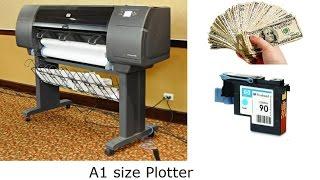 How to changed Print head to HP Design jet 4000 A1 Size plotter