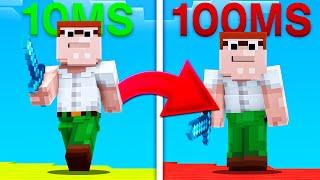 I Tried 100 Ping In Ranked Bedwars