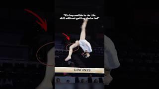 Is she the only gymnast who can do this skill with a straight knee? #gymnastics #perfect #beam