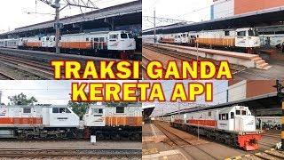 DUA LOKOMOTIF !!! Kompilasi Kereta Api & Lokomotif Traksi Ganda (Bagian 1)