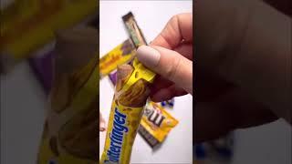 Asmr unwrapping butterfinger candy bar #shorts satisfying video ￼