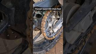 Triumph Speed 400 Rusted Chain - Chain Cleaning & Chain Lube - Triumph Scrambler 400 X