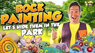 Painting ROCKS for Kids and Explore Parks with Jimmy Dime Time  Kids Learning and Adventure Videos