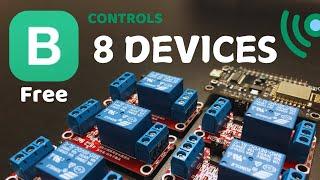 Free Blynk controls 8 DEVICES remotely 2024 - Tutorial