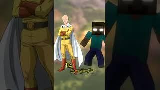 Saitama One Punch VS  GOD Herobrine in Minecraft #minecraft #herobrine #saitama #minecraftshorts