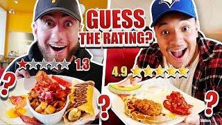 Eating At The BEST or WORST Reviewed Restaurant!! (Guess The Food Rating)