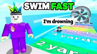 Swim Race BUT I'm The STRONGEST Swimmer on Roblox