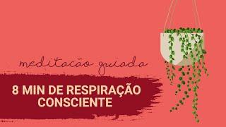 Meditação: 8 min de RESPIRAÇÃO CONSCIENTE I Yoga Sem Exagero