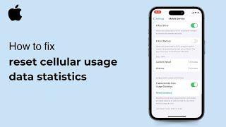 How to reset cellular usage data statistics ( iOS ) 2024