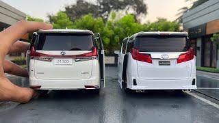 Mini Toyota Alphard vs Lexus LM 300h 1/18 Scale | Luxury Mini Vans | Diecast Model Cars