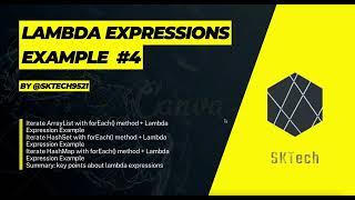 Lambda Expression Example | Iterate List, Set, Map | Key points of Lambda Expression *4