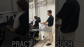 How flight students practice crosswind landings!