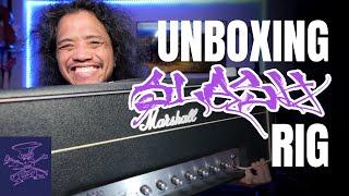 UNBOXING a SLASH RIG! Marshall AFD100 Guitar Amp +  Gibson Les Paul November Burst