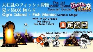 Battle Cats Ogre Island Fish Maniac ft Courier Cat！Manic Island's Review！