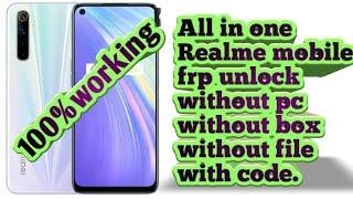 All in one Realme Mobile frp unlock without pc without box without file with code (100% working)