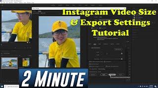 Adobe Premiere Pro: Instagram Video Size and Export Settings Tutorial