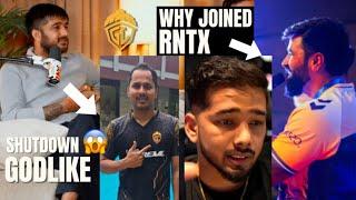 Shutdown Godlike  Why Ghatak Join RNTX  Goldy Bhai Invite Scout - Soul Annoucement