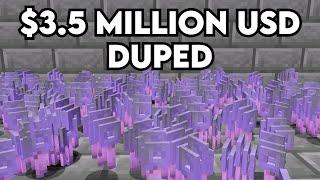 Duping on Pay-To-Win Minecraft Server ($3,500,000 USD)