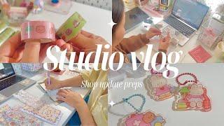 Studio Vlog 1 // working on October shop update, merch unboxing ft.Phomemo