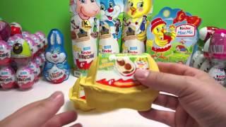4 Kinder Joy Surprise Eggs Unboxing - 4 Киндер Сюрприз Джой Яйца в коробочках