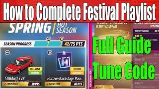 Forza Horizon 5 How to Complete Festival Playlist Spring Season Series 39 Full Guide, Tune Code