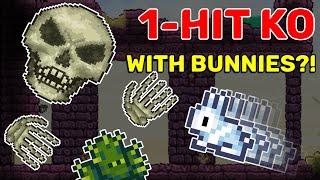 Skeletron 1-Hit Insta Kill with...Bunnies? Pre-Bosses & Master Mode (QUICK GUIDE)