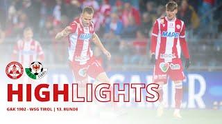 HIGHLIGHTS | GAK 1902 - WSG Tirol | 13. Runde ADMIRAL Bundesliga