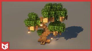 How to Build a Custom Fantasy Oak Tree in Minecraft #short