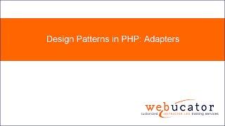 Design Patterns in PHP: Adapters