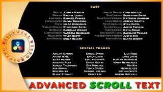 Create Multi Column Rolling Credits in DaVinci Resolve - FREE Template Updated