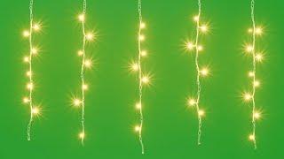 new year string light decoration green screen | light green screen video effect