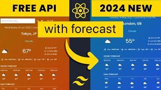 Build A Weather App With React JS | Hourly And Daily Forecast | 2024