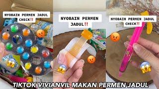 NYOBAIN PERMEN JADUL CHECK!! - TIKTOK VIVIANVIL MAKAN PERMEN JADUL