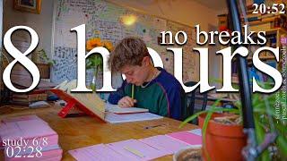 LIVE | 8-HOUR study with me WITHOUT BREAKS  rain & thunder sounds