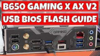 How To Flash USB BIOS Flash Gigabyte B650 Gaming X AX V2 Motherboard Q Flash+