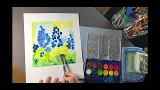 Watercolor Bluebonnets - Art Lesson