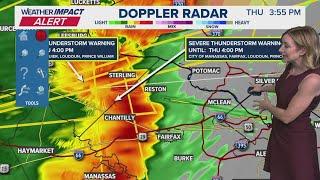 Severe thunderstorm underway across the DMV
