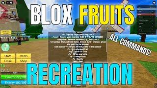 BLOX FRUITS RECREATION ULTIMATE GUIDE! (Commands, Fruits, Levels) - Roblox