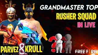 GRANDMASTER TOP RUSHER SQUAD KRULL GAMING & PARVEZ GAMING IS LIVE #krullgaming #parvezgaming